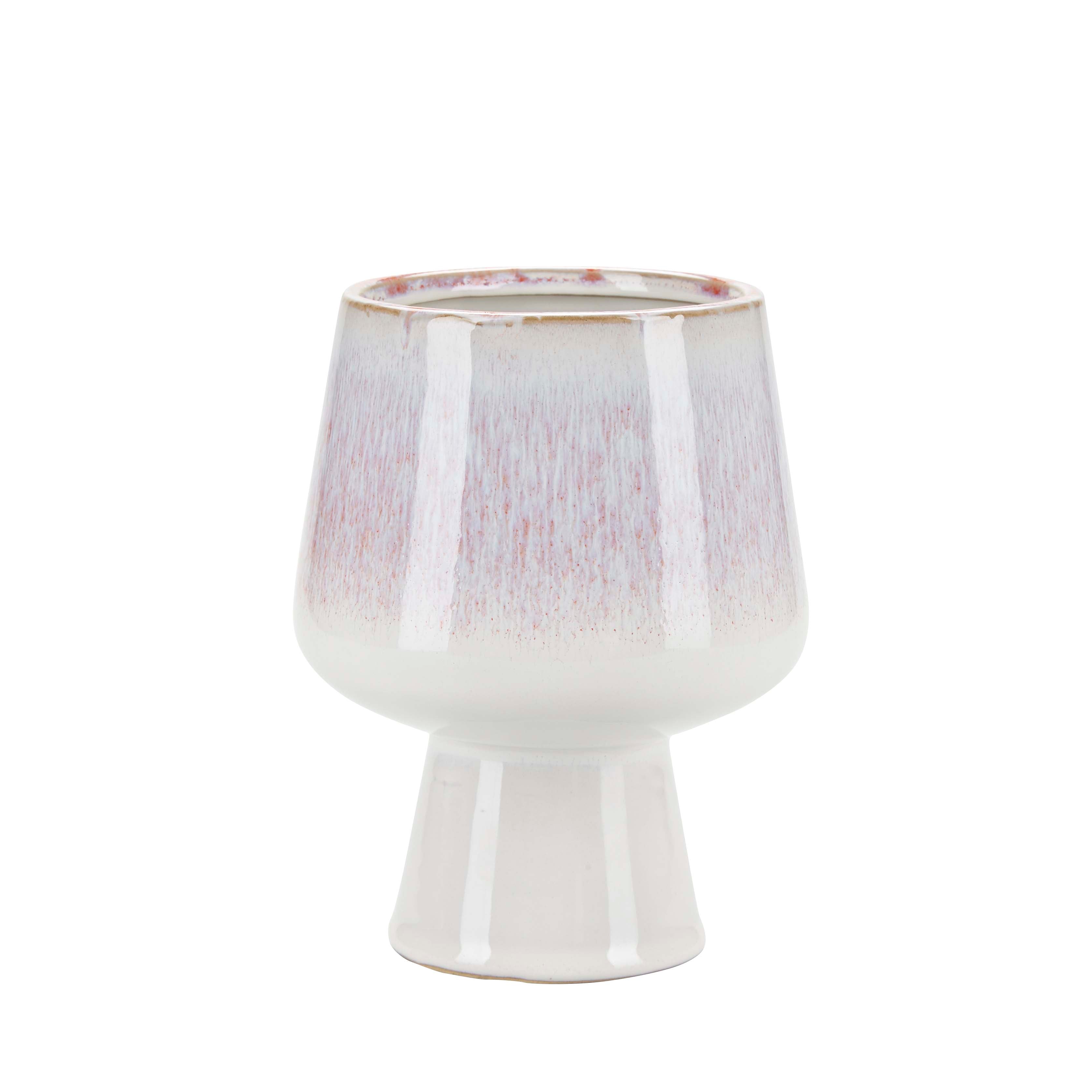 BAHNE | Flower Pot Ceramic | Pink & White