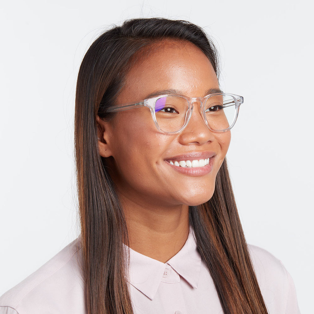 BARNER | Acetate Kreuzberg Blue Light Glasses | Crystal