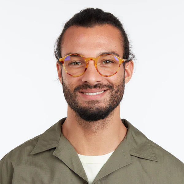 BARNER | Acetate Shoreditch Blue Light Glasses | Light Havana