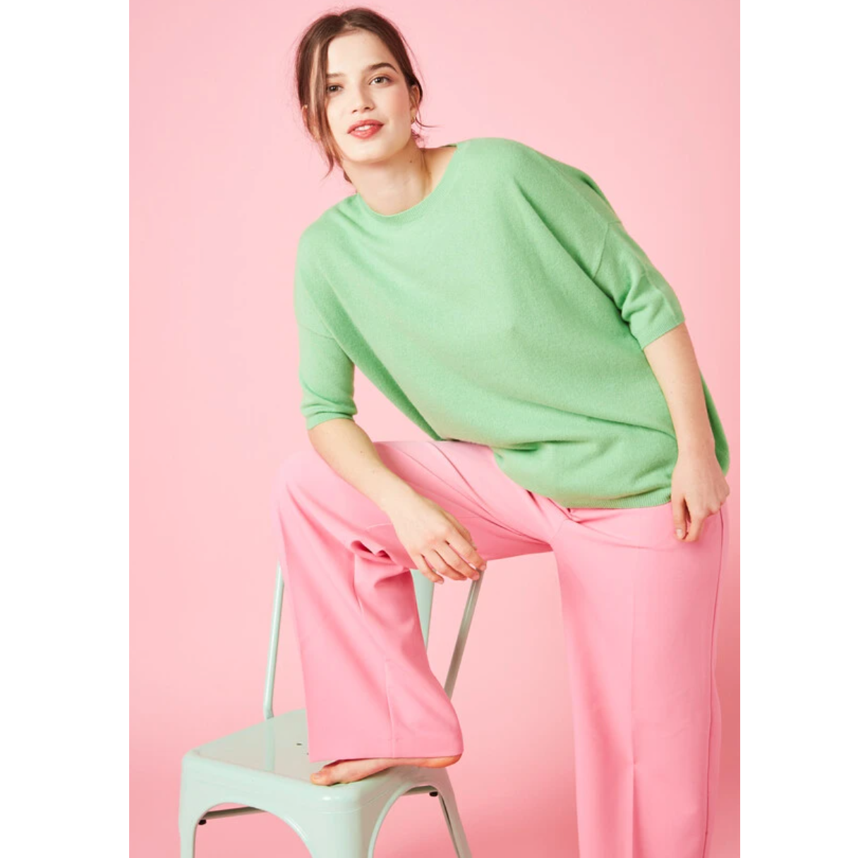 LES TRICOTS DE LEA | Melectra Cashmere Jumper | Neon Green