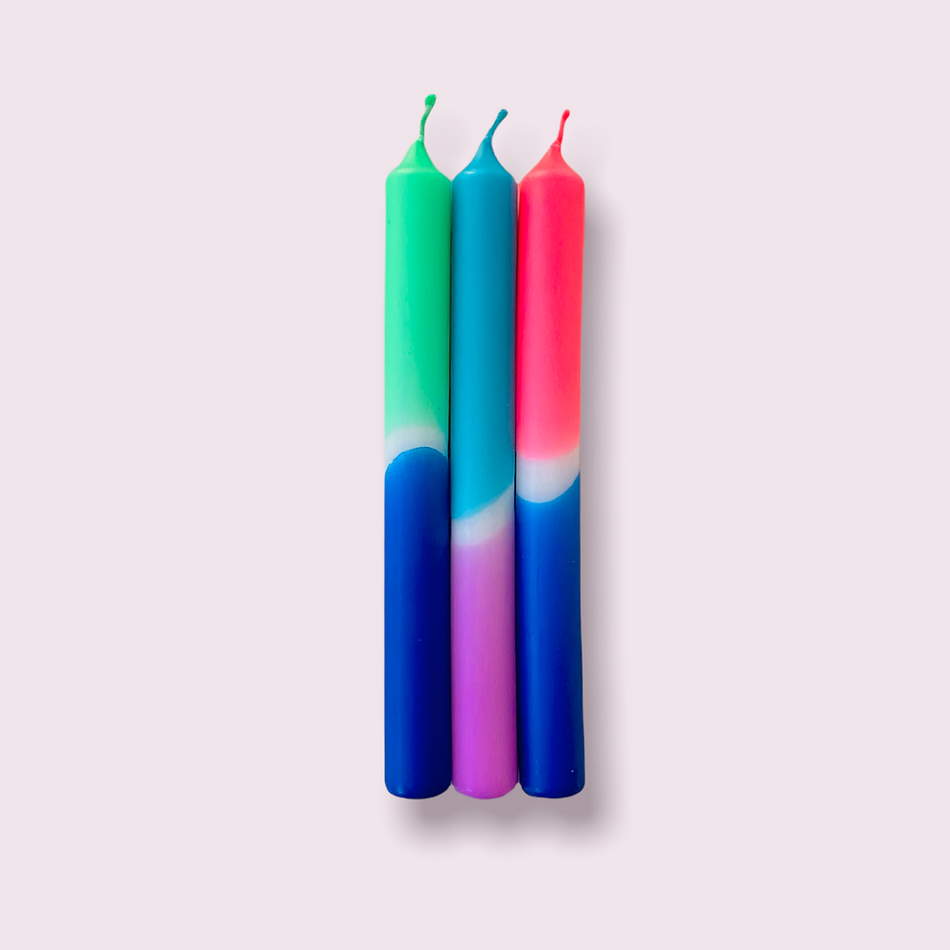 PINK STORIES | Dip Dye Neon Candle | Forever Tulum