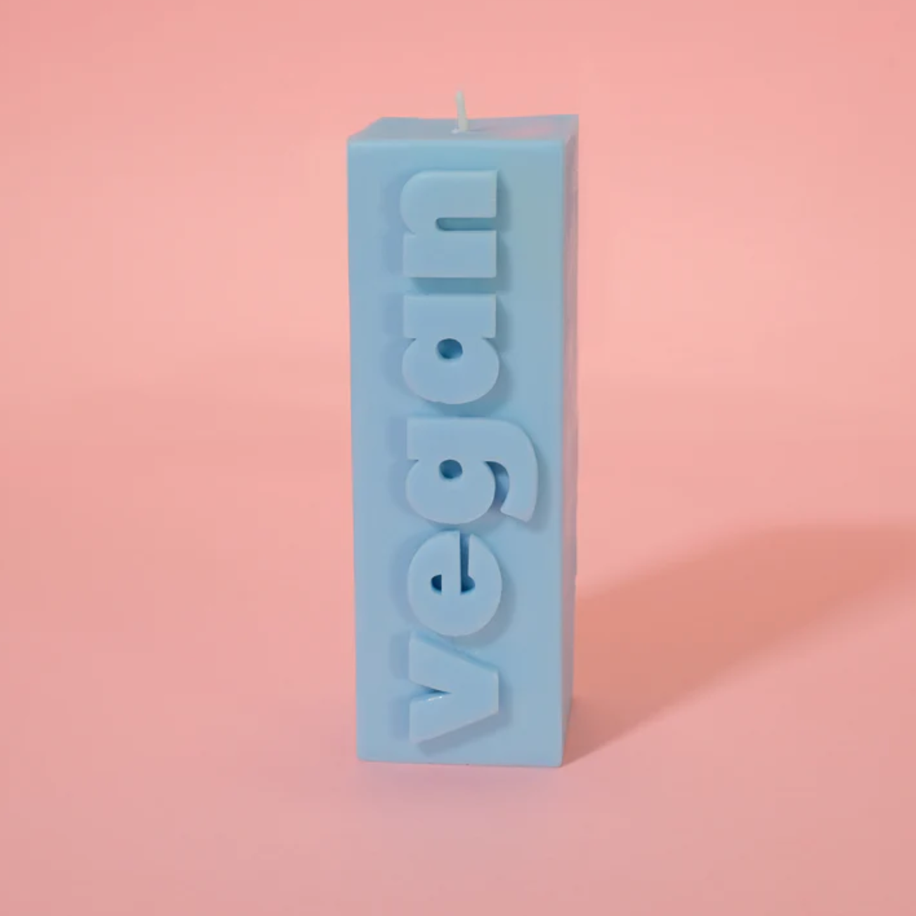 FLAMINGO CANDLES | Vegan Block Pillar Candle | Blue