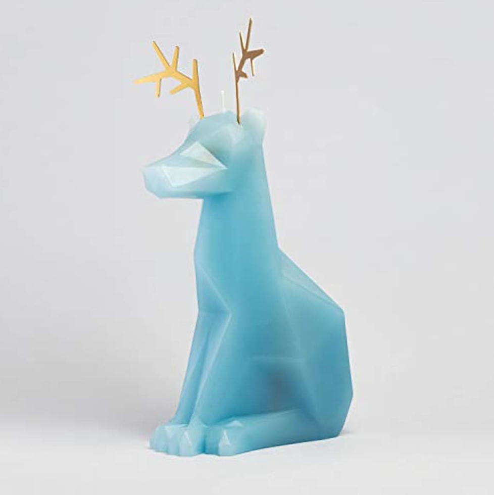 PYROPET | Dyri Reindeer Candle | Light Blue