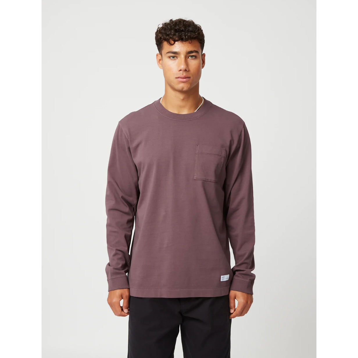 BHODE | Heavyweight Organic Long Sleeve T-shirt  | Aubergine