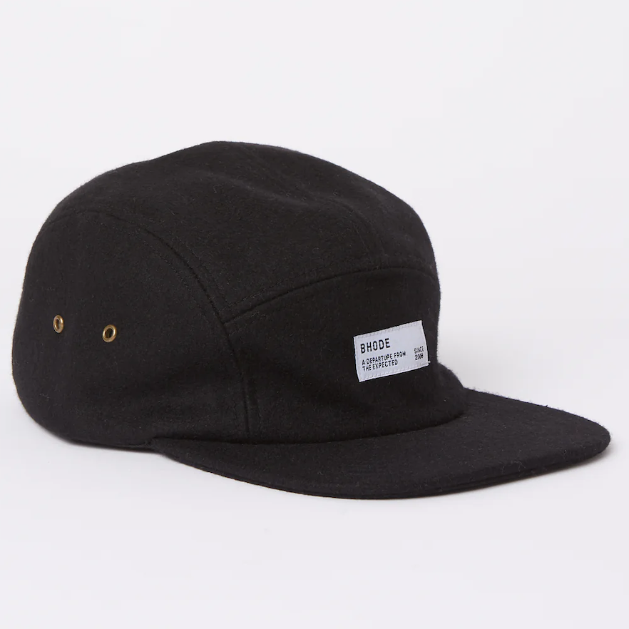 BHODE | 5 Panel Wool Cap | Black