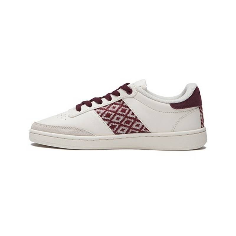 N'GO | Leather Sneakers Da Lat | Cream Burgundy