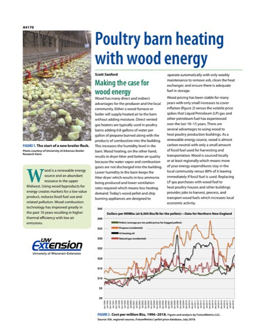 Poultry Barn Heating With Wood Energy The Learning Store