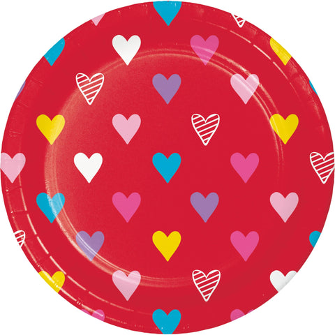 9 x Red Heart Cutout Decorations, Valentine's Day Party Decorations