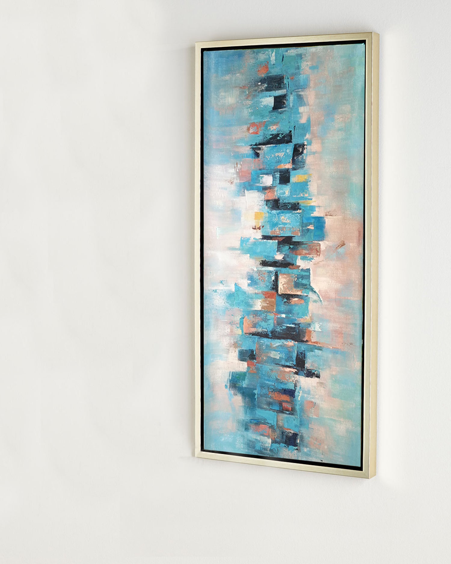 Blue abstract canvas, large abstract art L298 – LargeArtCanvas