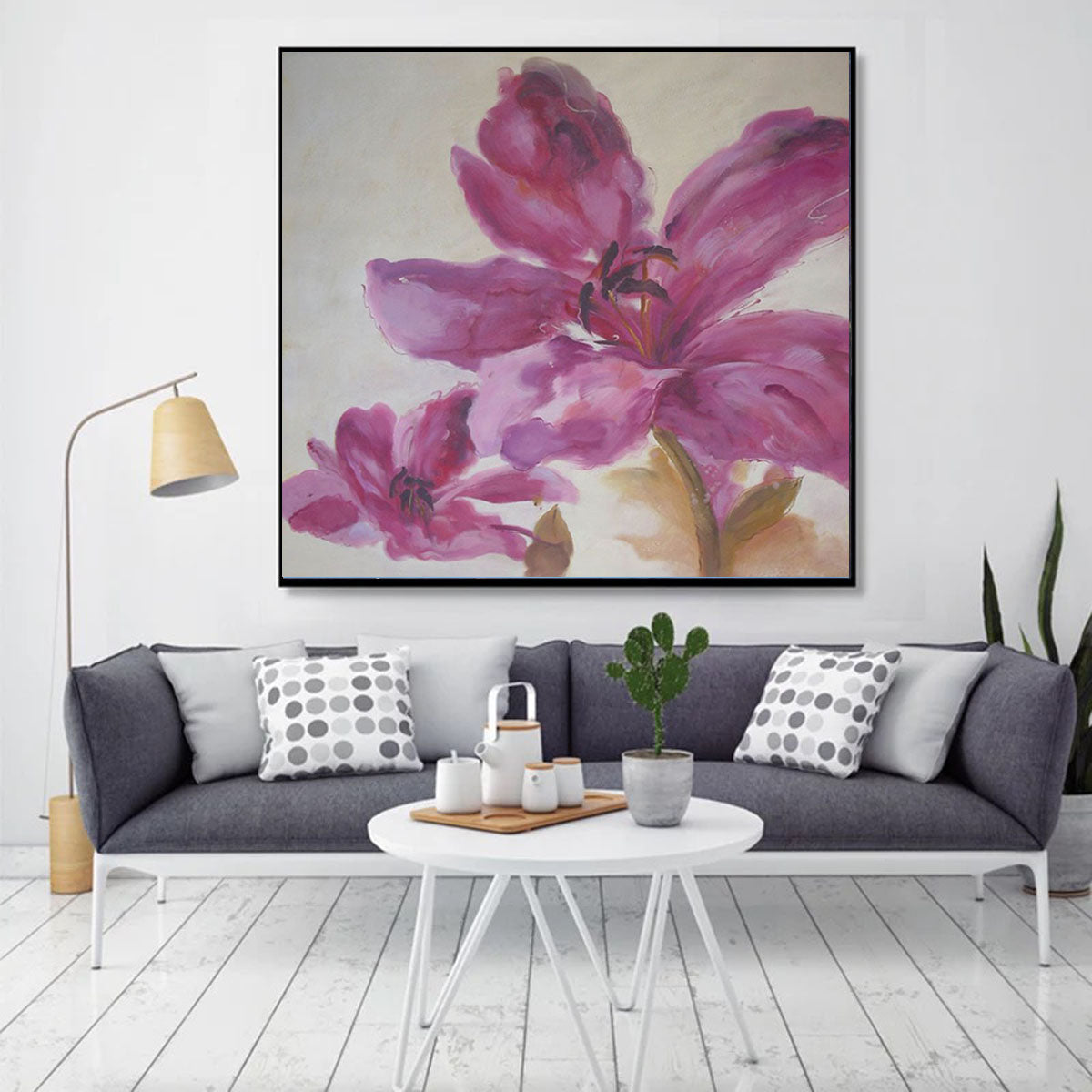 Purple large wall paintings, modern abstract art for sale L130 ...