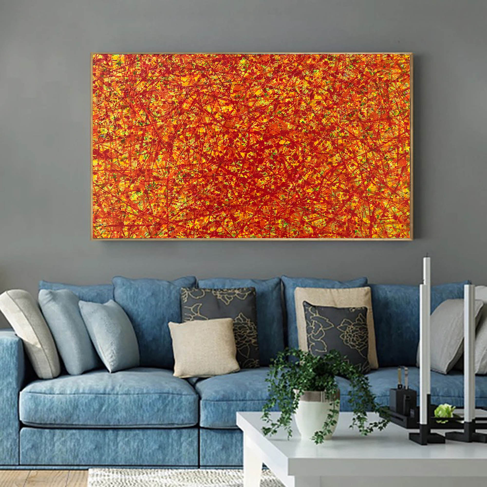 red abstract art | large original art | oversized oil paintings for sa ...