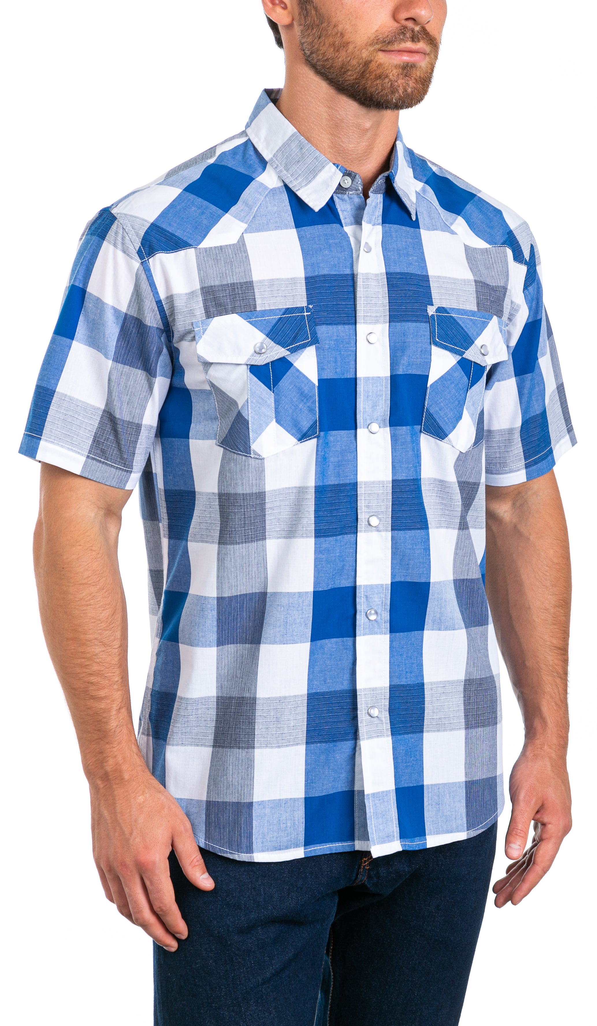 Sterling Men's Short Sleeve Snap Button Shirt – Coastal Clothing