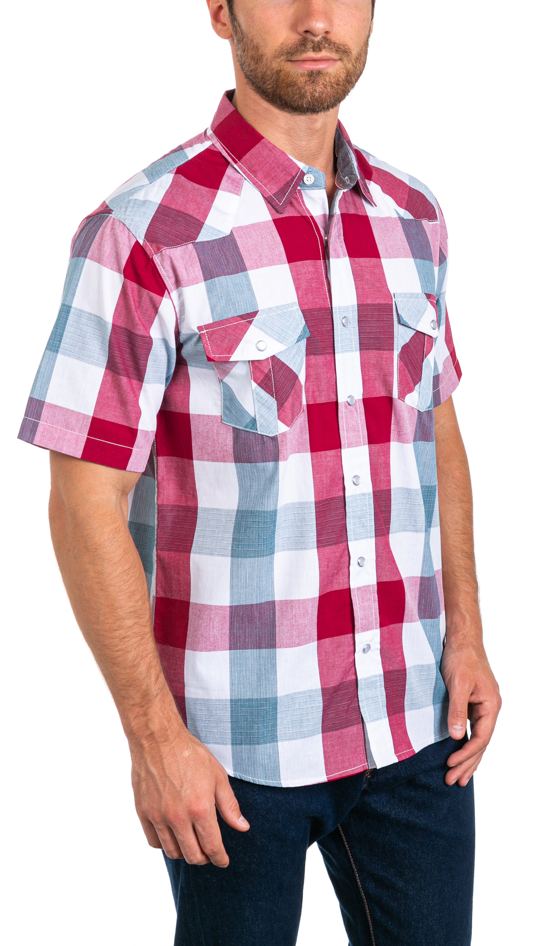 Sterling Men's Short Sleeve Snap Button Shirt – Coastal Clothing