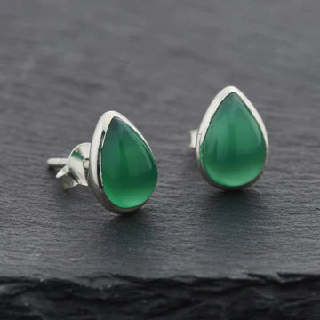 Green Onyx Studs