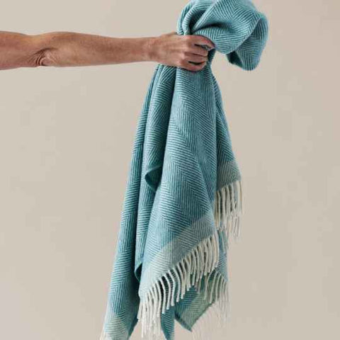 recycled merino wool throw