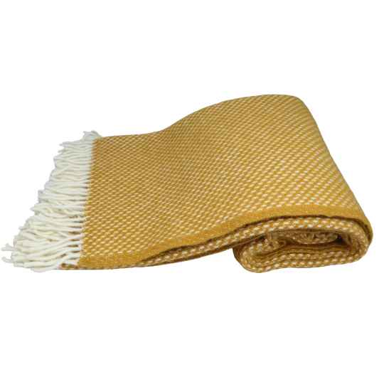 Knut Saffron Lambswool Throw – Country Mouse