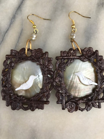 Desert Rain Vintage Mother of Pearl earrings and pendant in sterling  silver. One of the many one-of-a-kind pieces that went to our lovely… |  Instagram