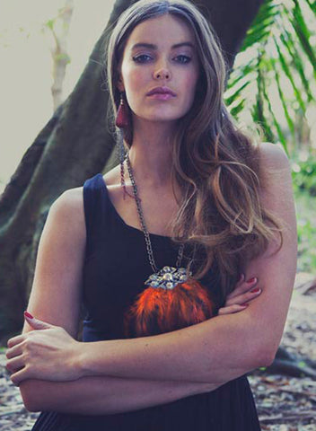 Feather Jewellery | Bohemian style | Boholuxe chic | Stylish Statement jewelry