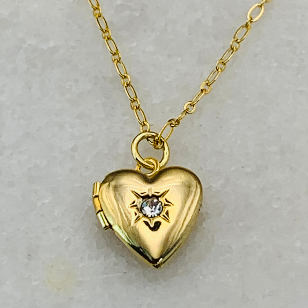 gold heart locket necklace australia