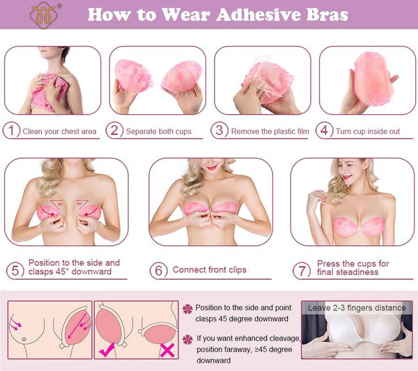 How to Cleaning Adhesive Bras, How to Put On Wearing Adhesive Bras, an –  WingsLove