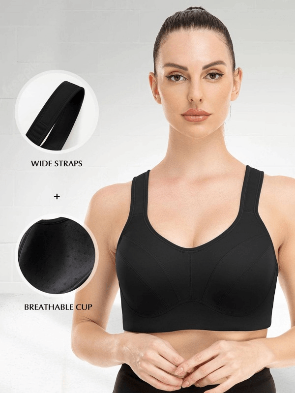 Women Active High Impact Sports Bra Full Coverage Non Padded Underwire  Adjustable Full Figure Support Workout Bra 40 42 D DD E F, Beyondshoping