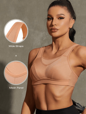 Sports Bras for Women High Support Large Bust Wire-Free Push-Up Yoga Bra  Lace C 38