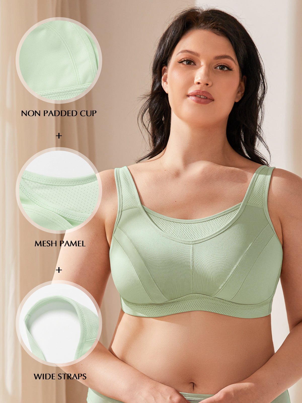 Padded Push up Full Coverage Bra High Impact Lightly – WingsLove