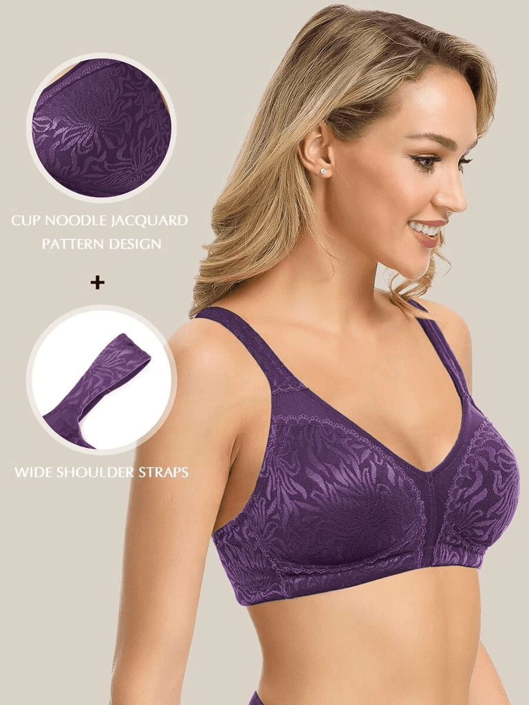 Wingslove Women's Full Coverage Non Padded Comfort Minimizer Wire-Free Bra  Plus Size