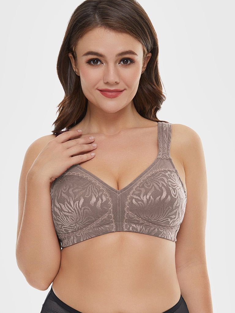 FULL COVERAGE MINIMIZER NON-PADDED NON-WIRED BRA 42D - Roopsons
