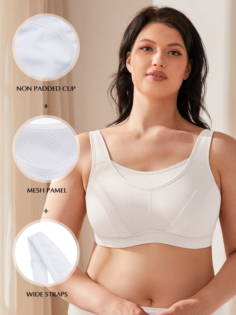 Medium Coverage Non-Padded Non-Wired Intimacy Reversible Active Sports Bra  - CA11