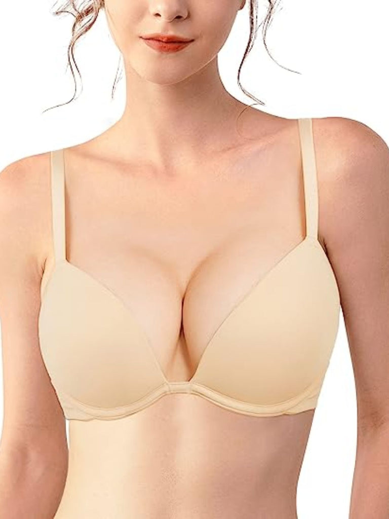 Push Up Bra Low Back Sexy Lace Nude – WingsLove