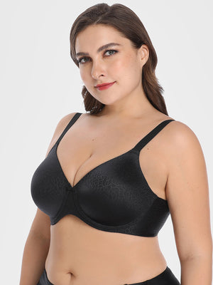 Minimizer Non Padded Wirefree Full Coverage Seamless Bra Plus Size –  WingsLove