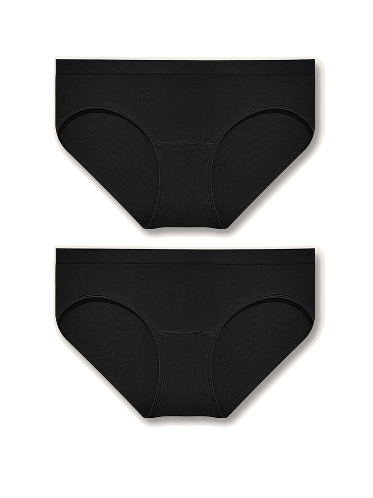 PEASKJP Seamless Underwear for Women Breathable Seamless Comfort Underwear  Panties, Black One Size 