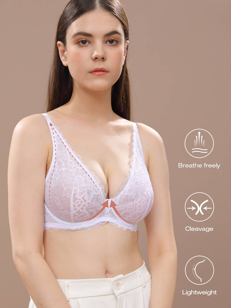 sexy vintage bra for women size cup A B C D 32b 36d 34a deep v bra