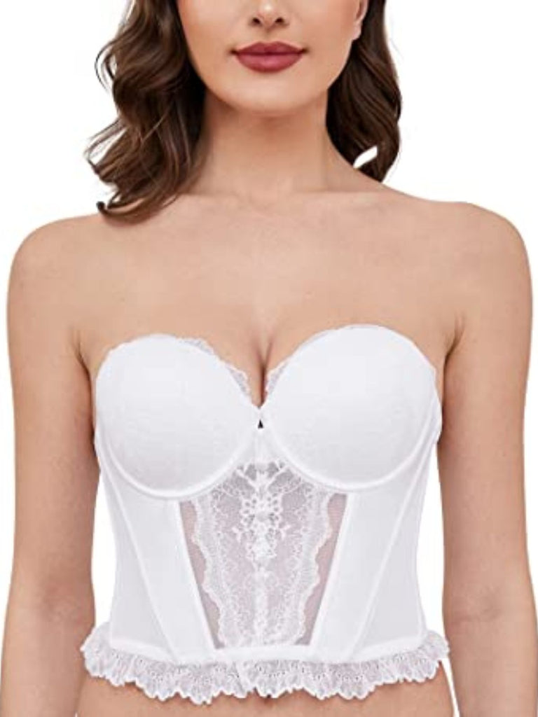 See Through Sexy Lace High Neck Keyhole Halter Bra White – WingsLove