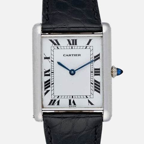 1970s Automatic Cartier Tank In White 