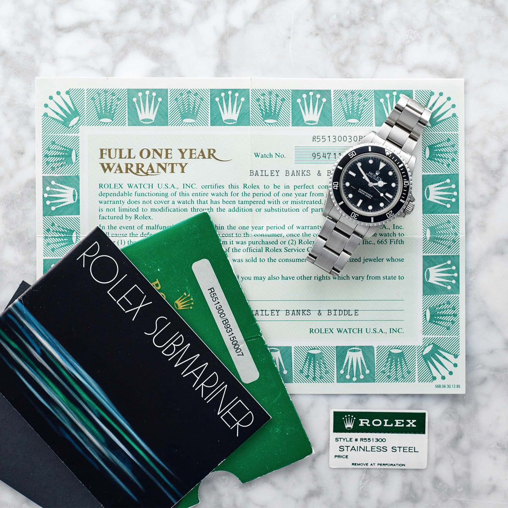 rolex submariner papers