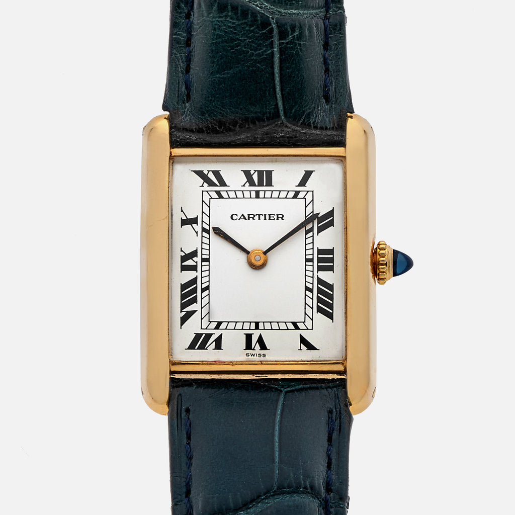 1970s Cartier Tank In 18k Yellow Gold 