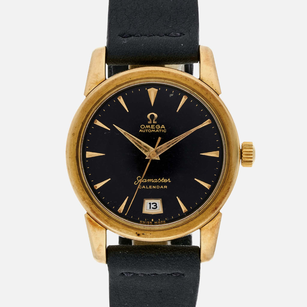 omega seamaster calendar gold