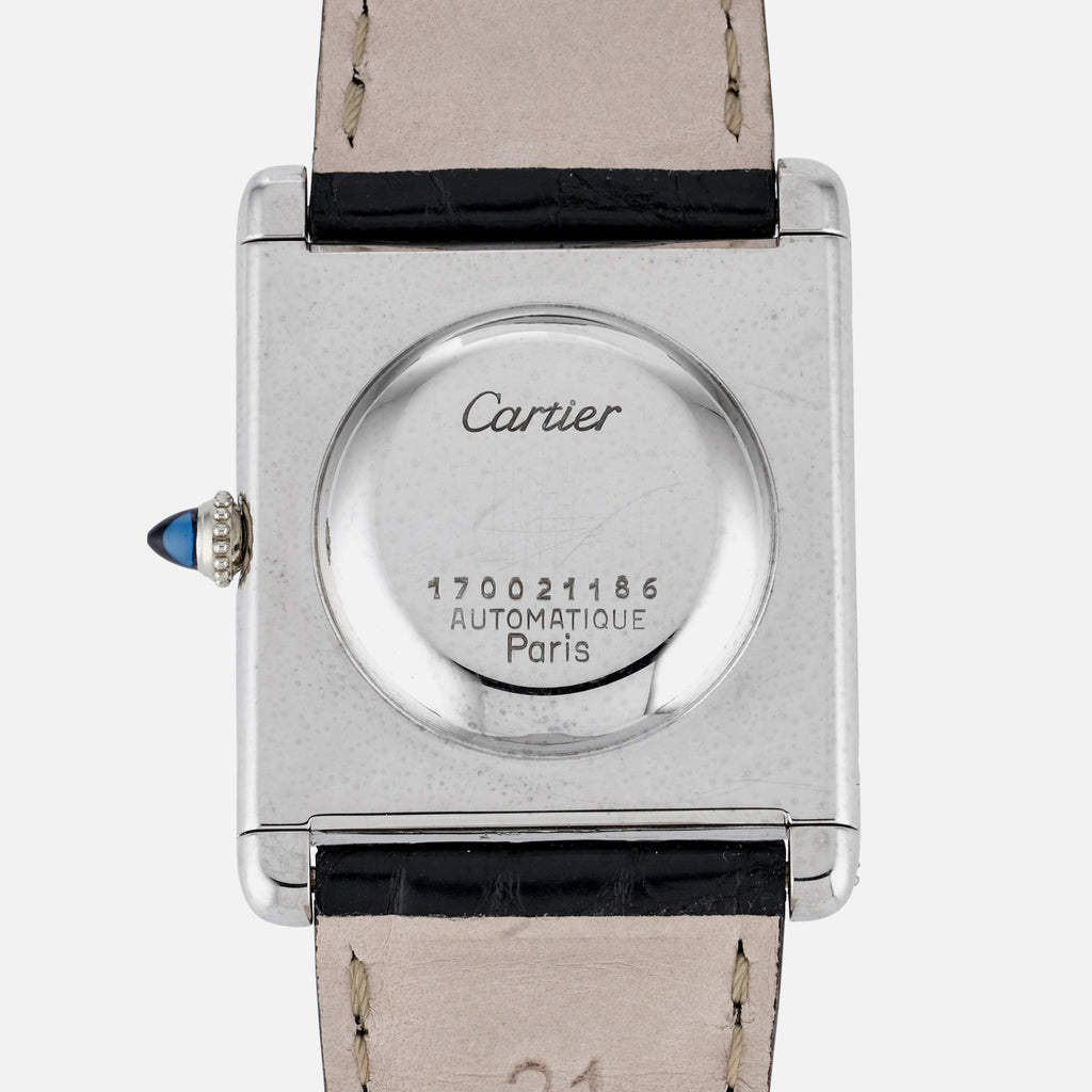 cartier tank watch back