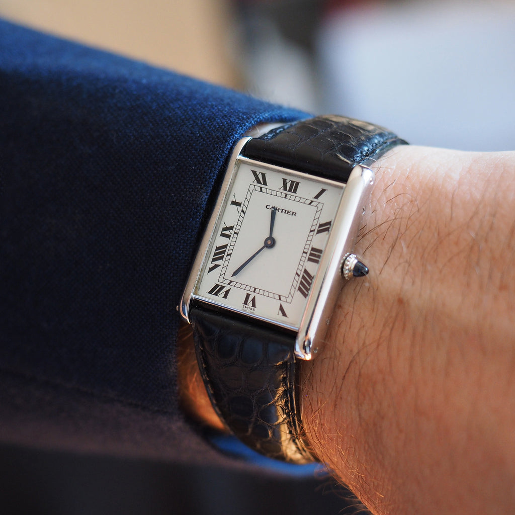 cartier tank zilver