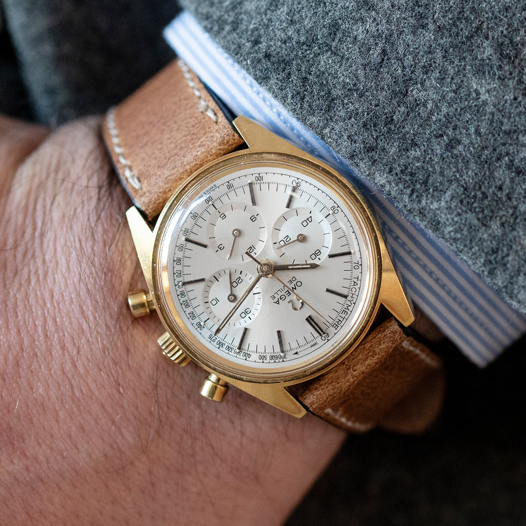 1960s Omega Seamaster DeVille Gold-Plated Chronograph ...