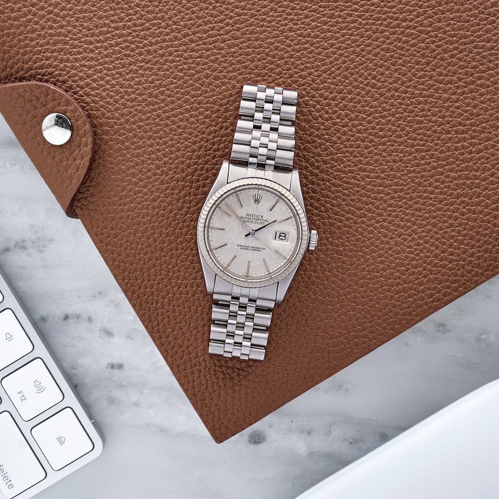 linen dial datejust