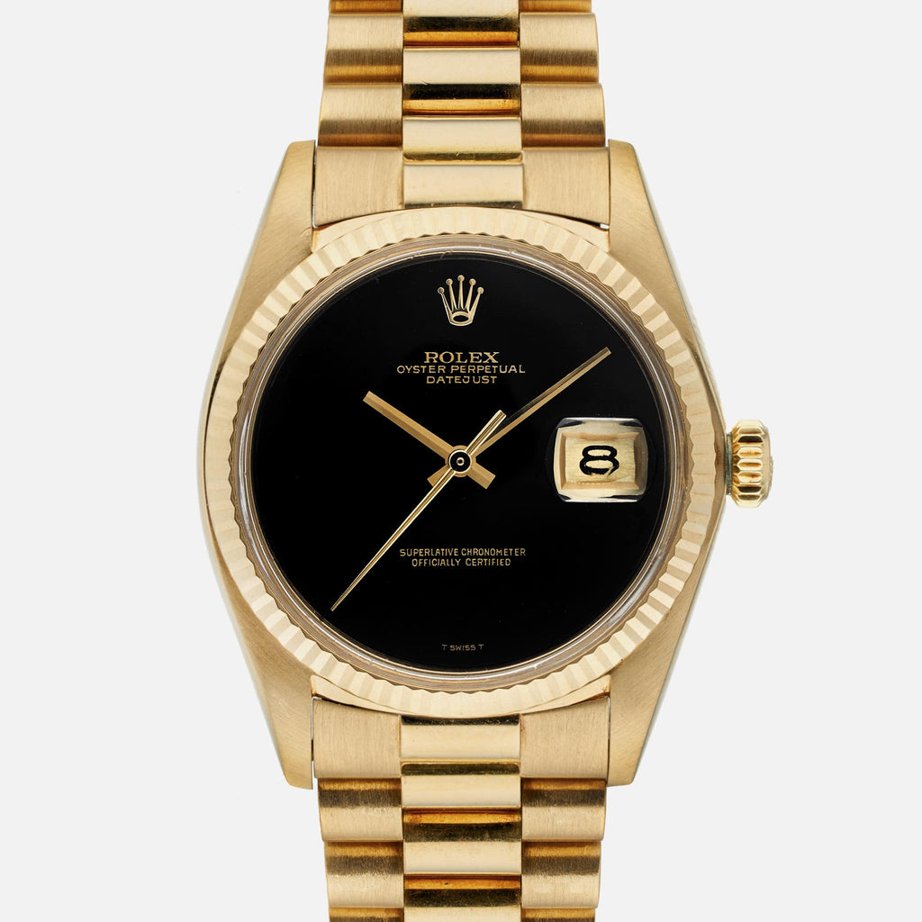 rolex datejust reference 1601 in 18k gold