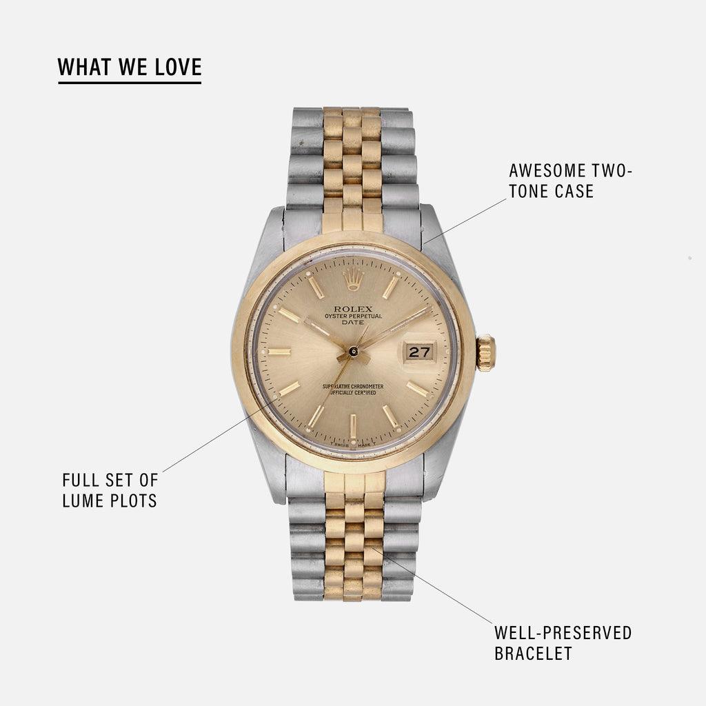 classic oyster two tone rolex price