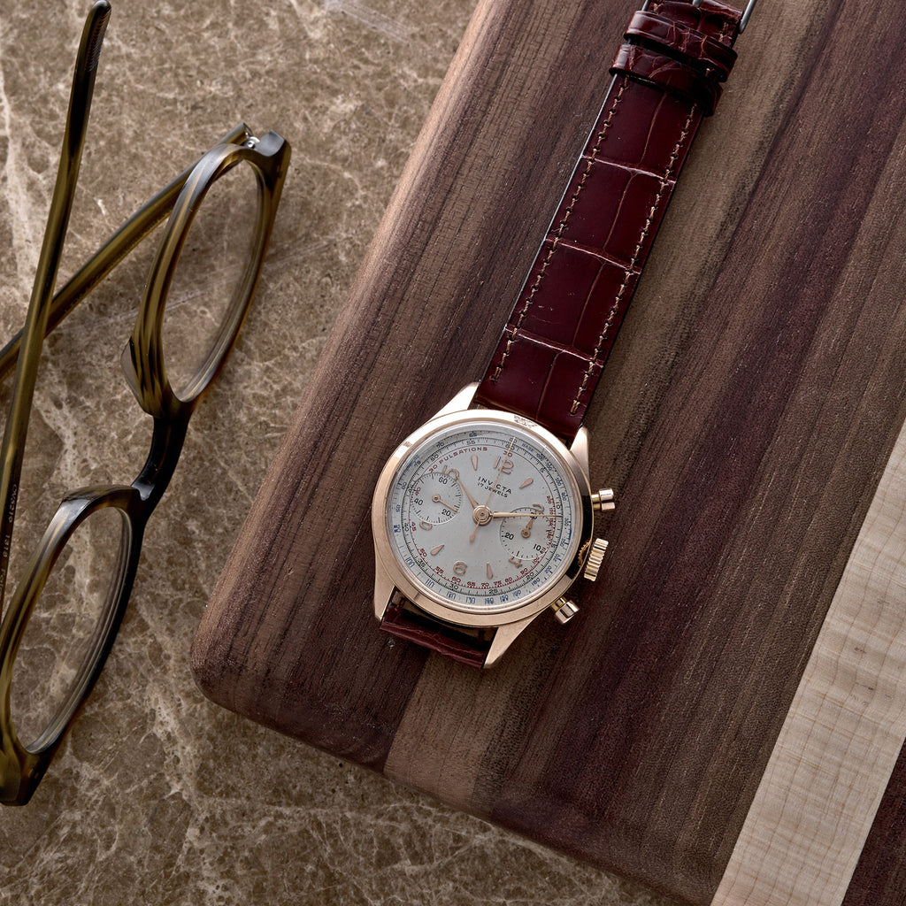 1960s Invicta Chronograph In Rose Gold Hodinkee Shop