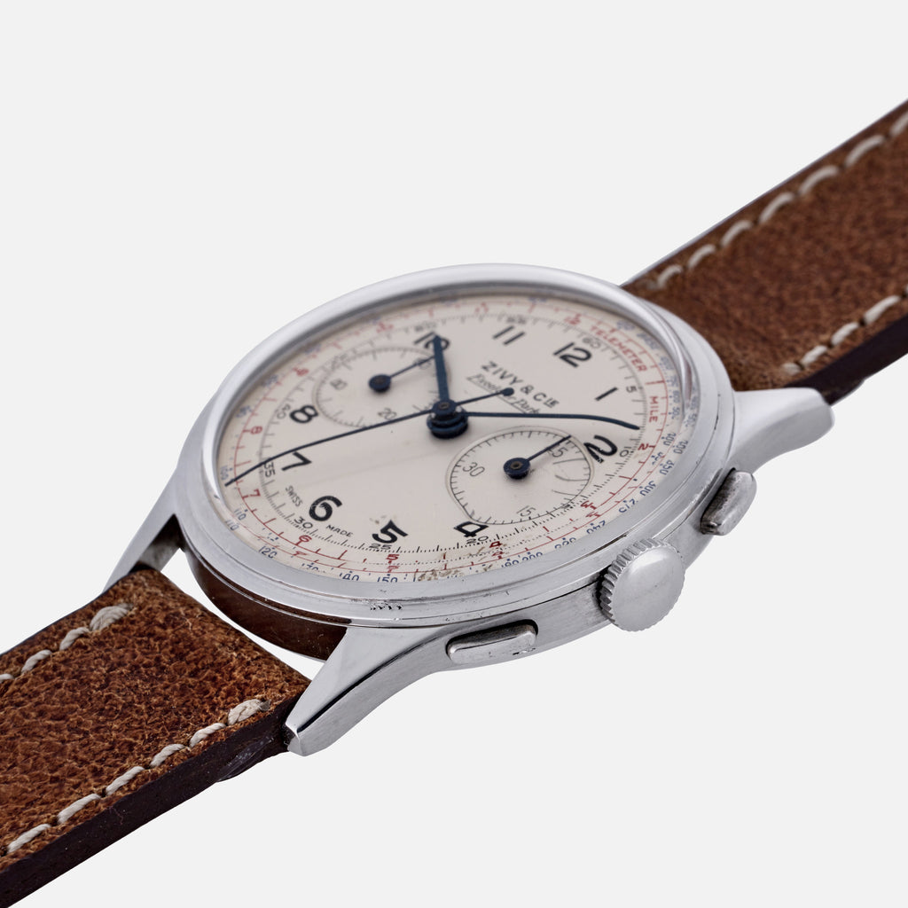 1950s Excelsior Park Chronograph, Signed By Zivy & Cie - HODINKEE Shop