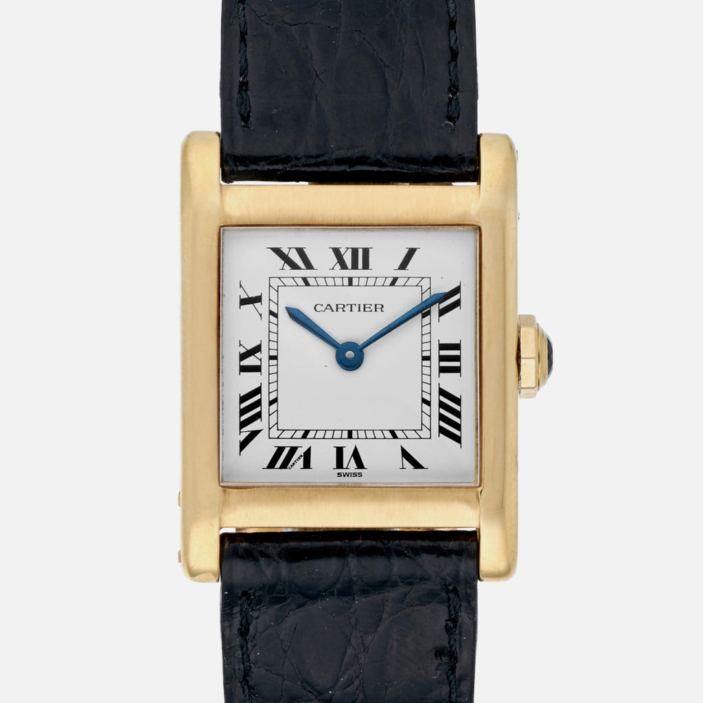 1980s Cartier Tank In Yellow Gold 