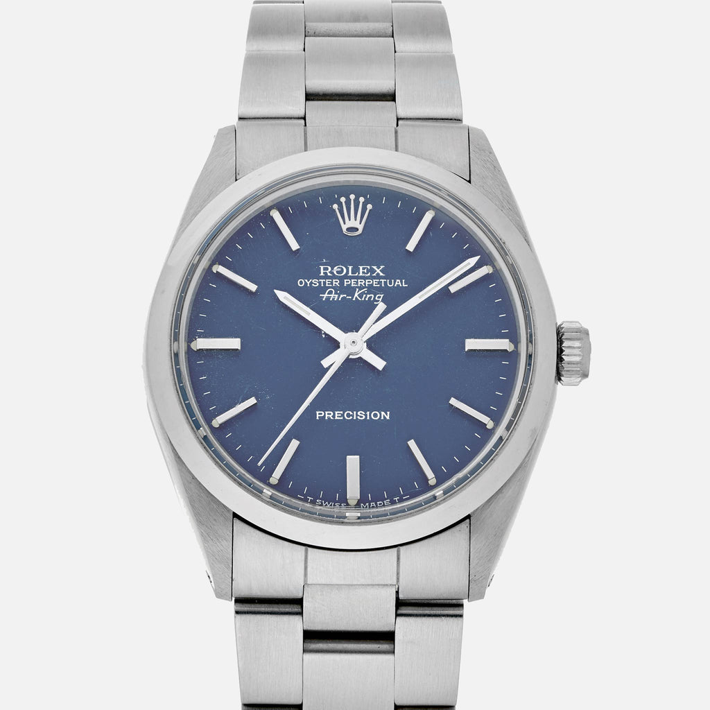 rolex air king blue face