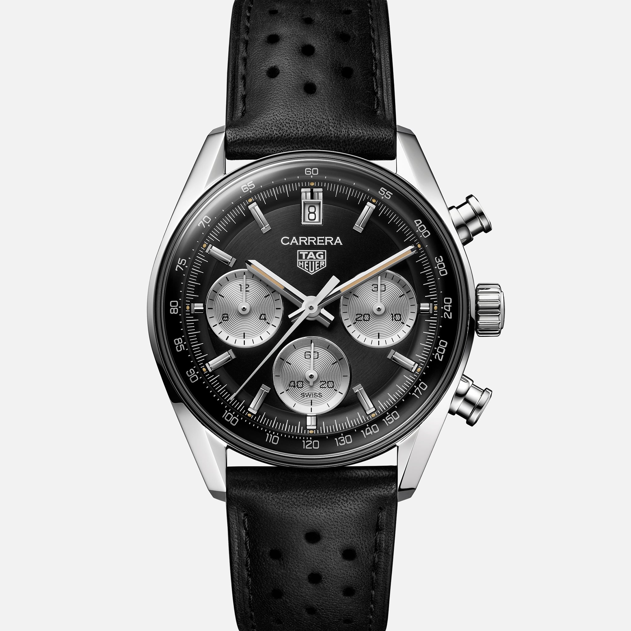 Image of Carrera Chronograph 39mm with Black Dial 'Glassbox'